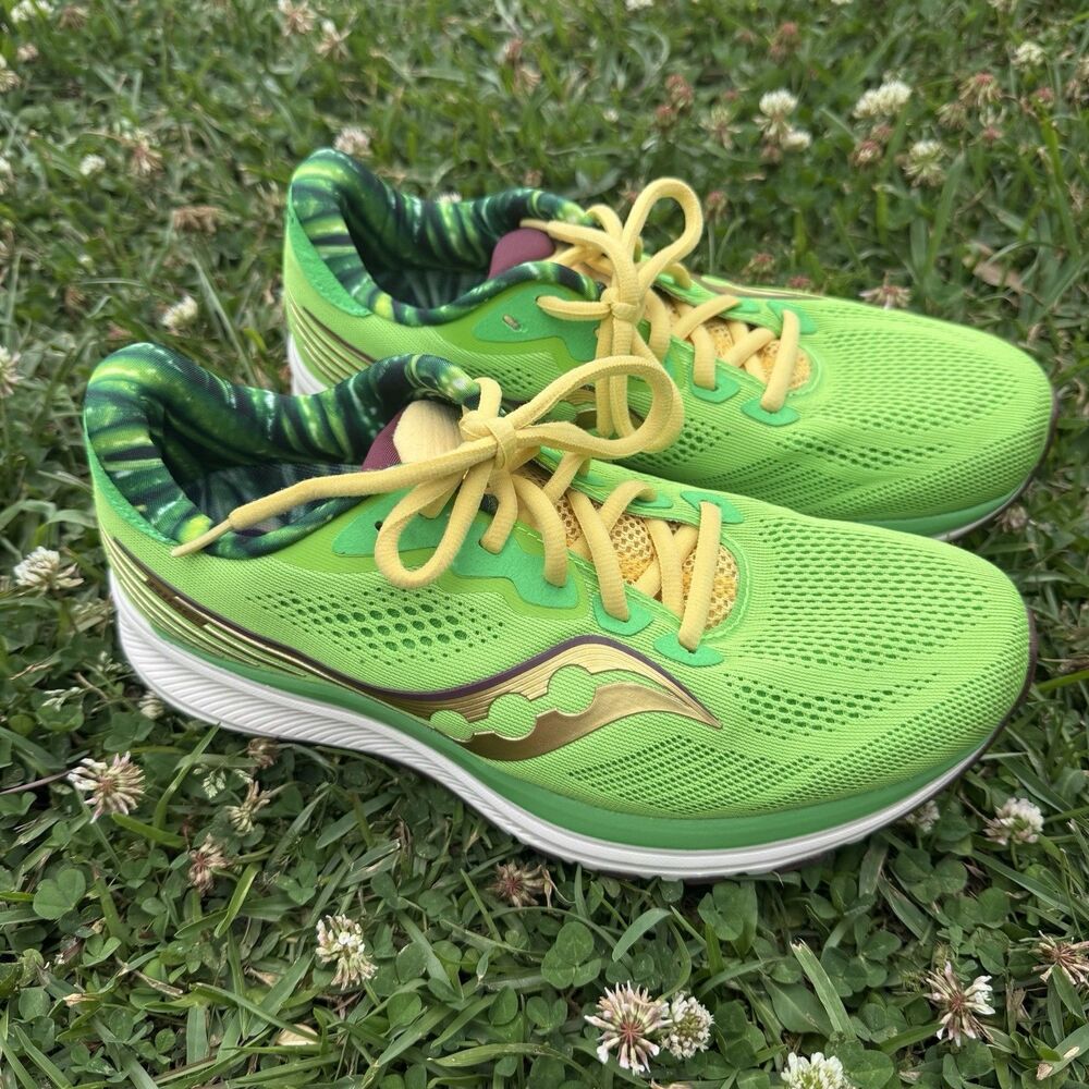 Saucony Ride 14 Womens 8.5 Green Bean Casserole Sneaker Running Shoes S10650-17